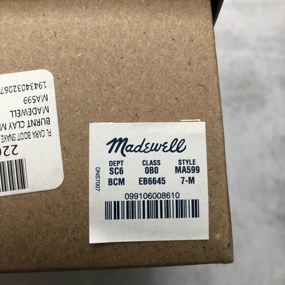 Madewell The Carina Boot in Snakeskin Embossed Leather Style MA599 NEW - Picture 3 of 9